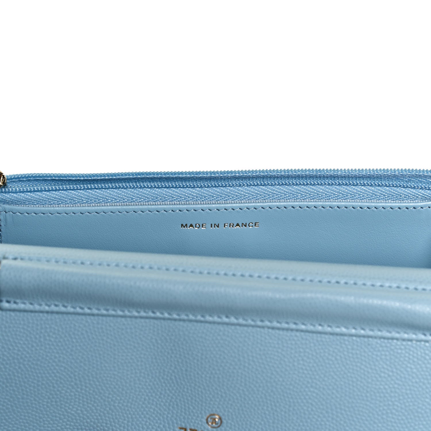 Chanel Caviar Quilted Wallet On Chain WOC Blue 6 of 12
