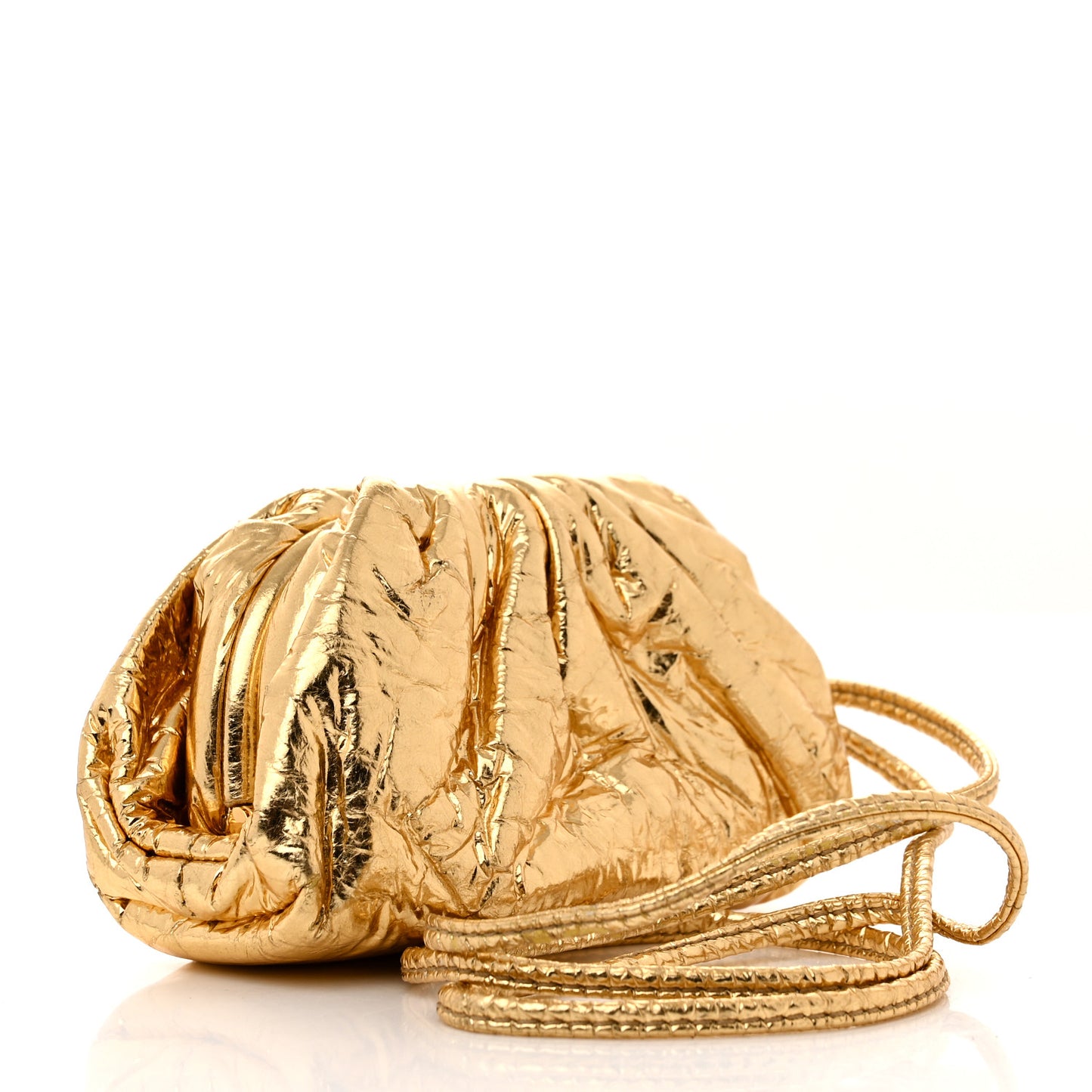 Metallic Crinkled Lambskin The Coin Purse Oro