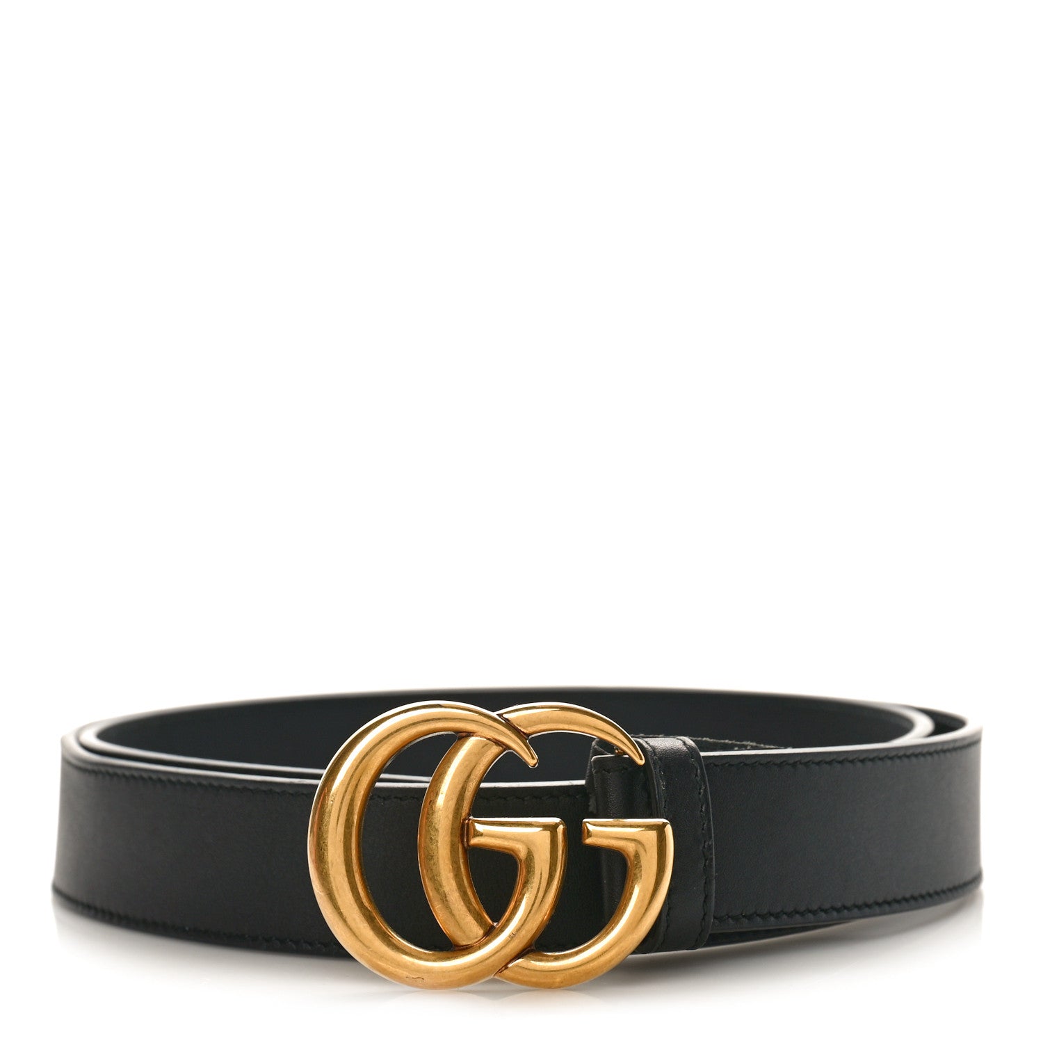 GUCCI ブラックレザーベルト 95/38 GUCCI ブラックレザーベルト 95/38