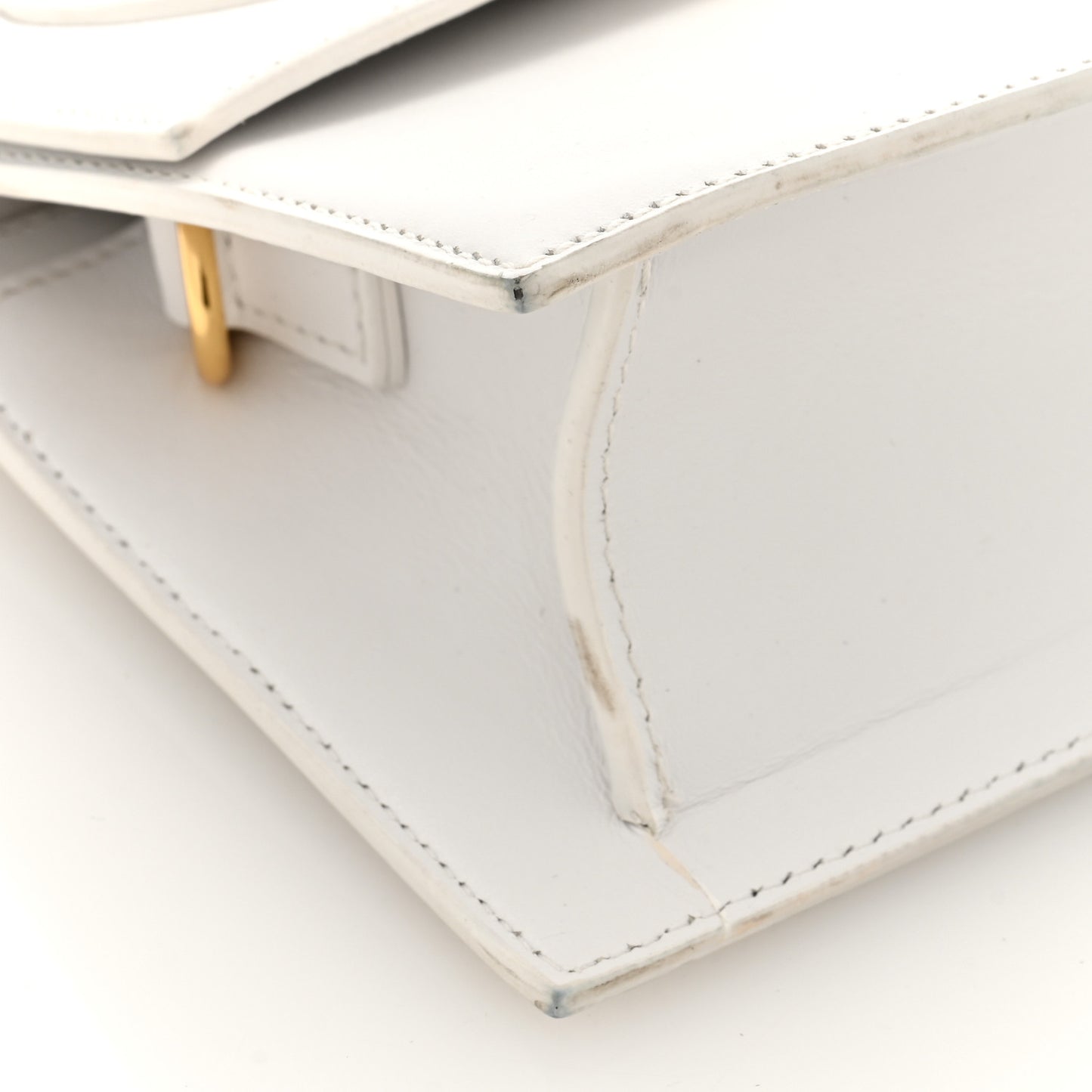 Smooth Calfskin Le Chiquito Noeud White