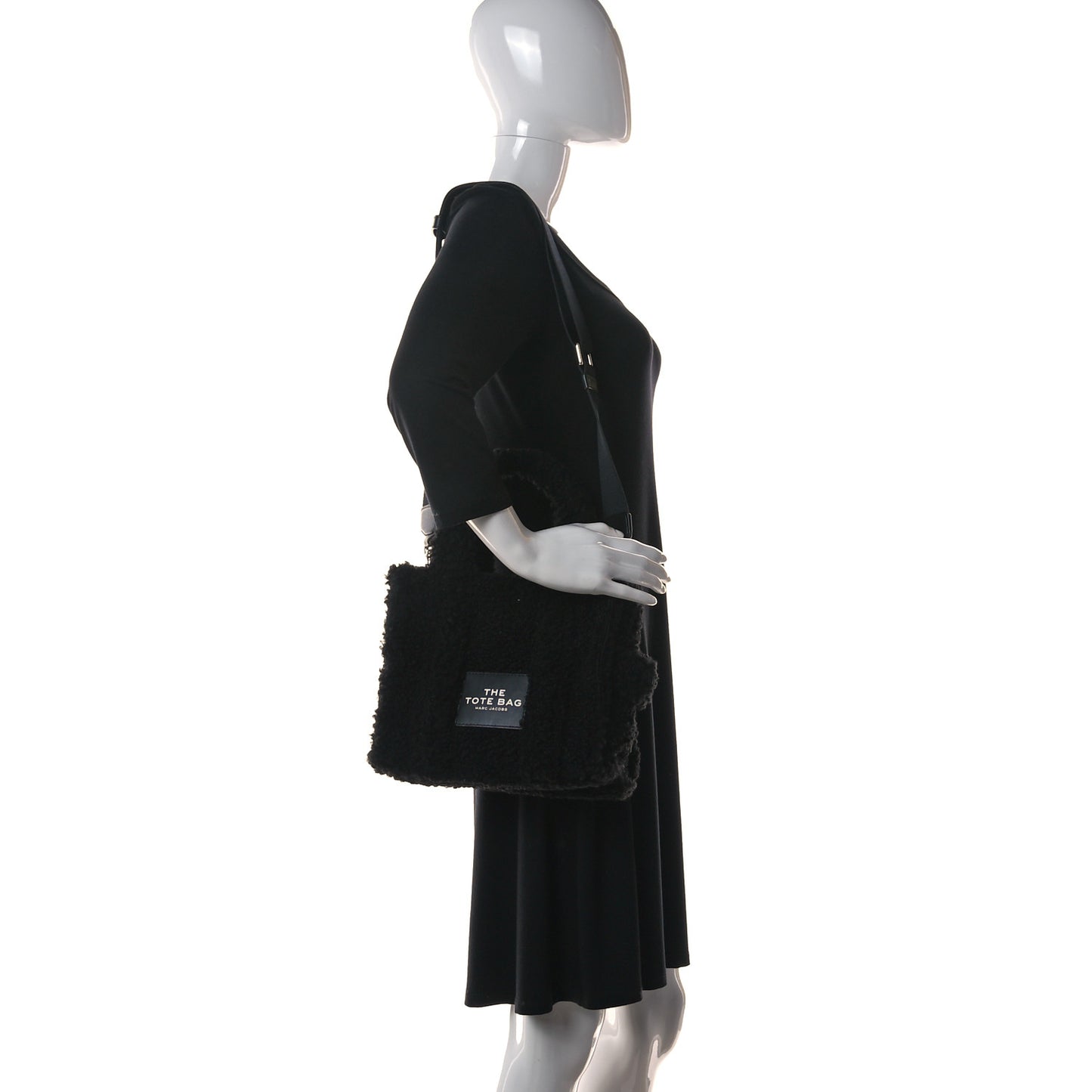 Polyester Cotton Mini The Teddy Traveler Tote Bag Black