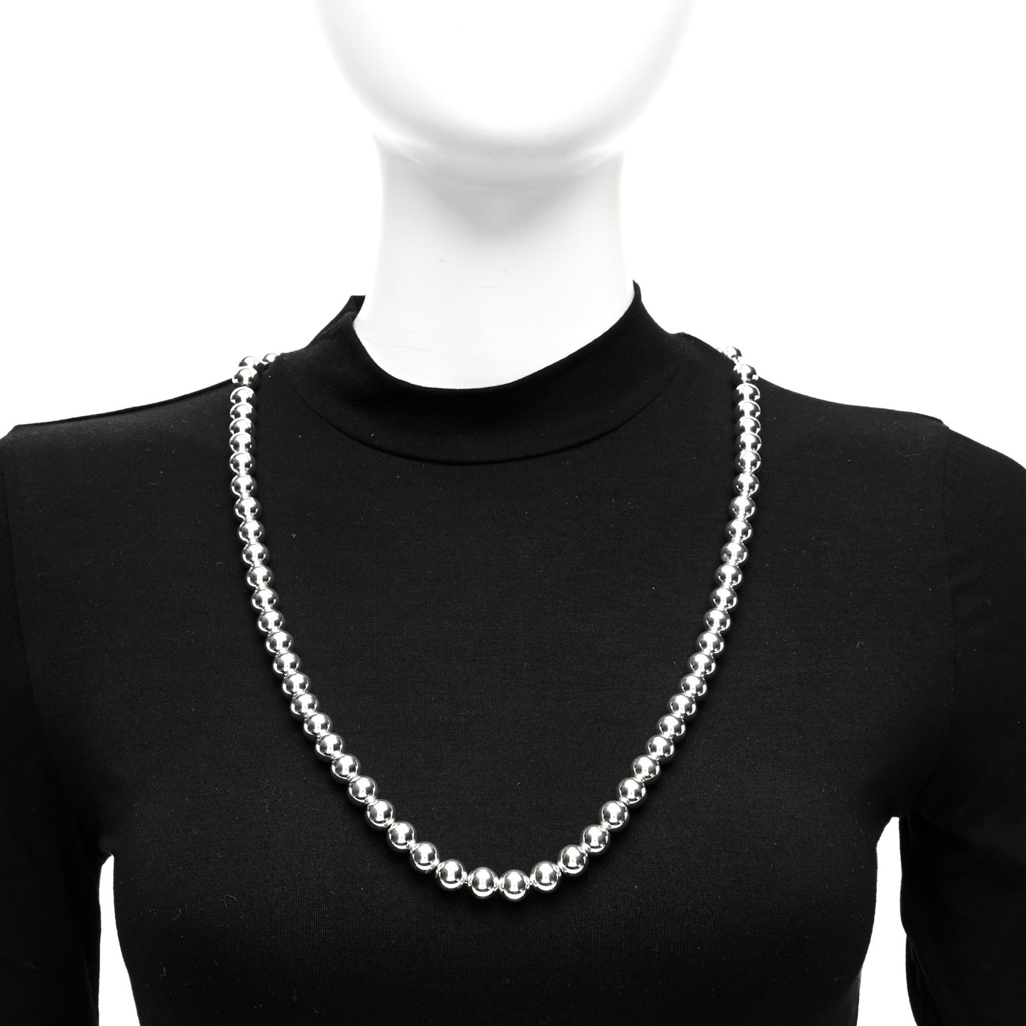Sterling Silver 10mm Hardwear Ball Necklace 31"