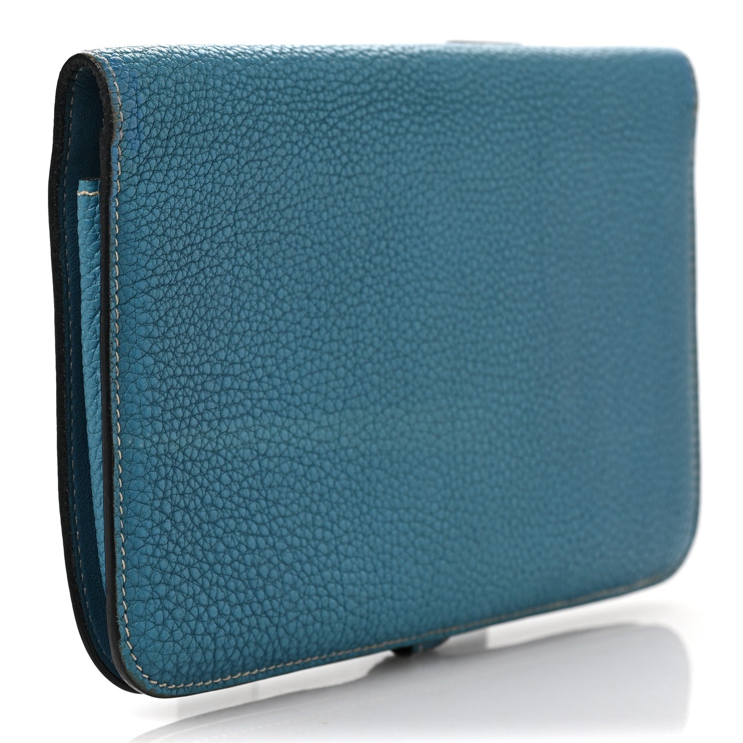 Togo Dogon Duo Wallet Blue Jean