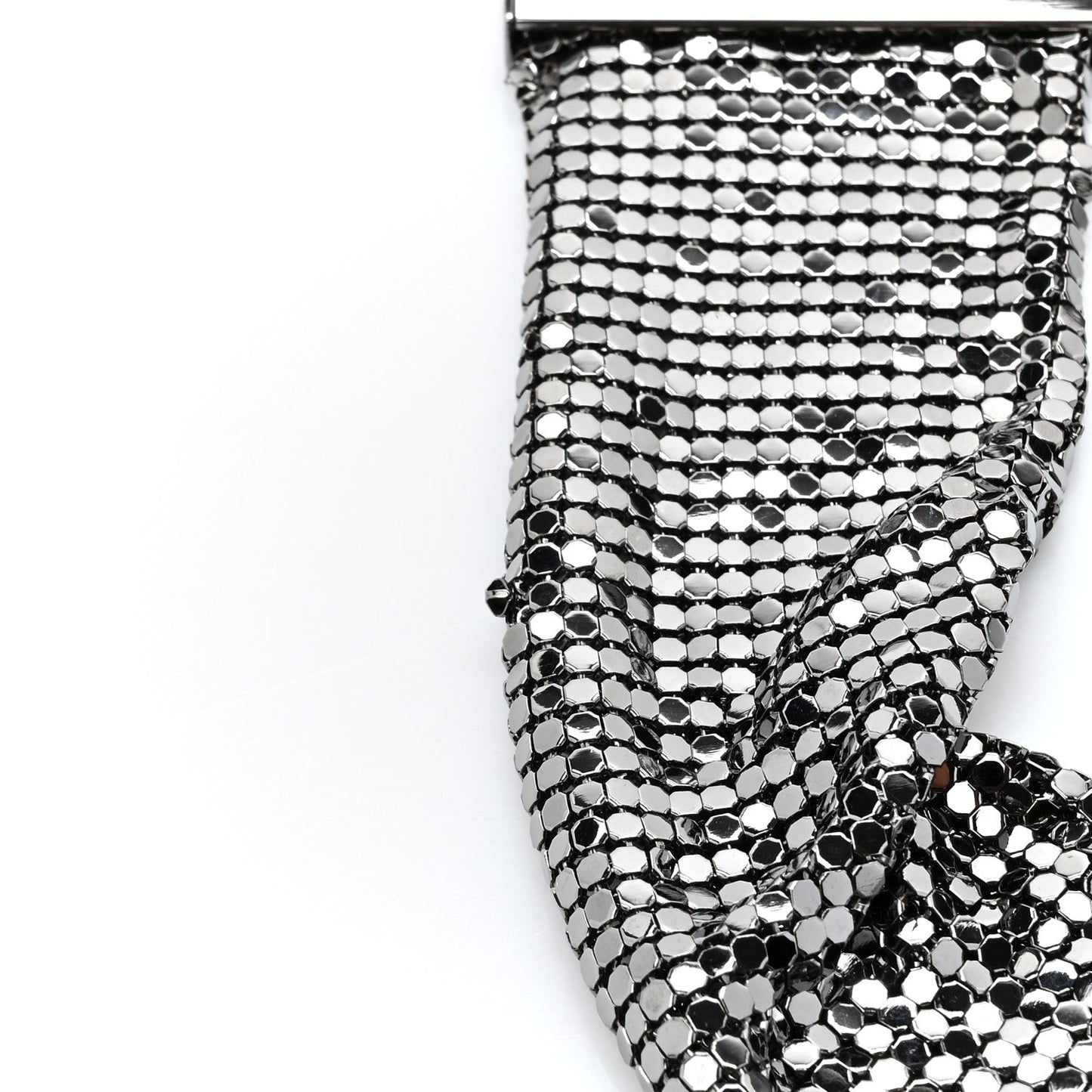 Lambskin Quilted Chain Mail Shoulder Bag Black