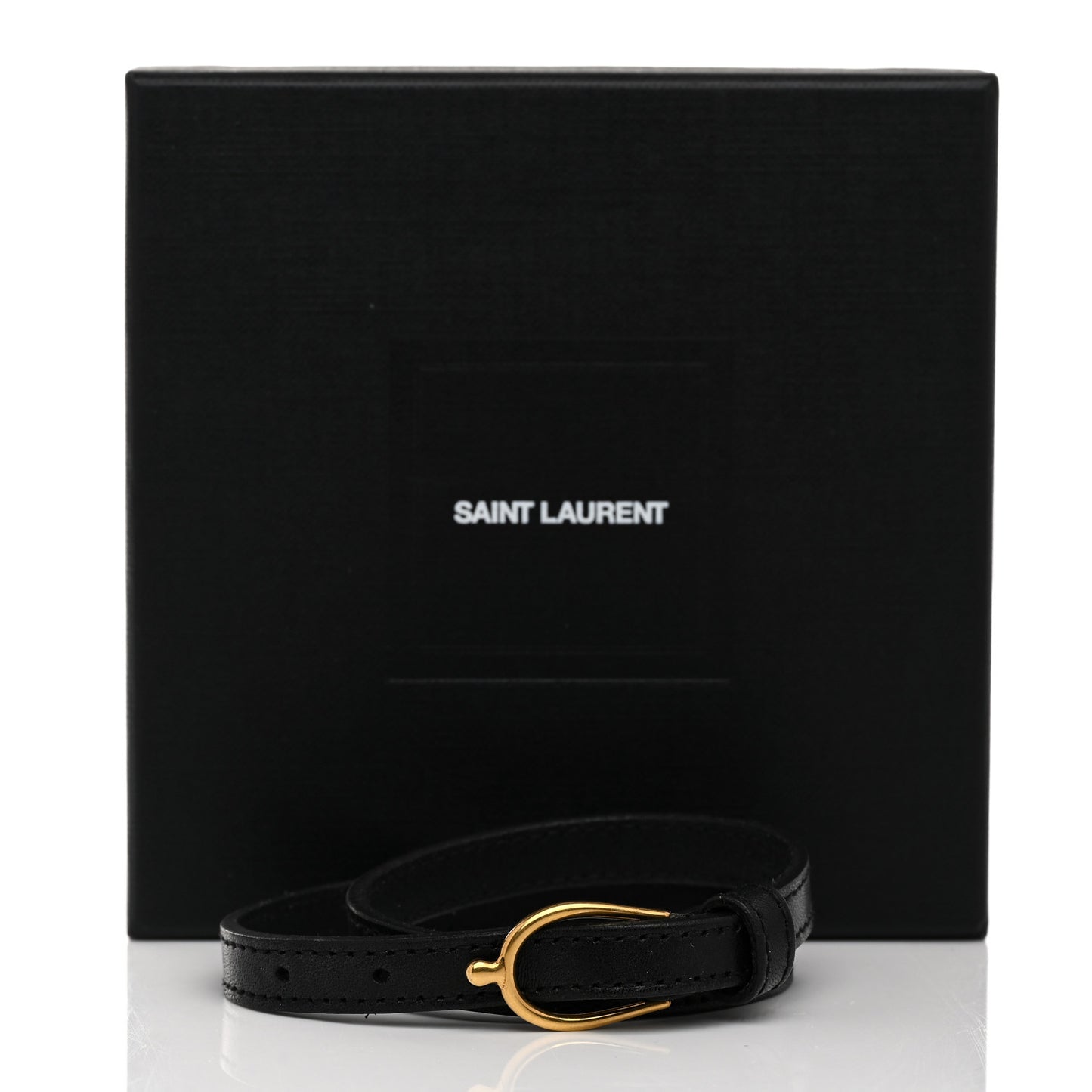 Leather Lucky Bone Double Wrap Bracelet Black