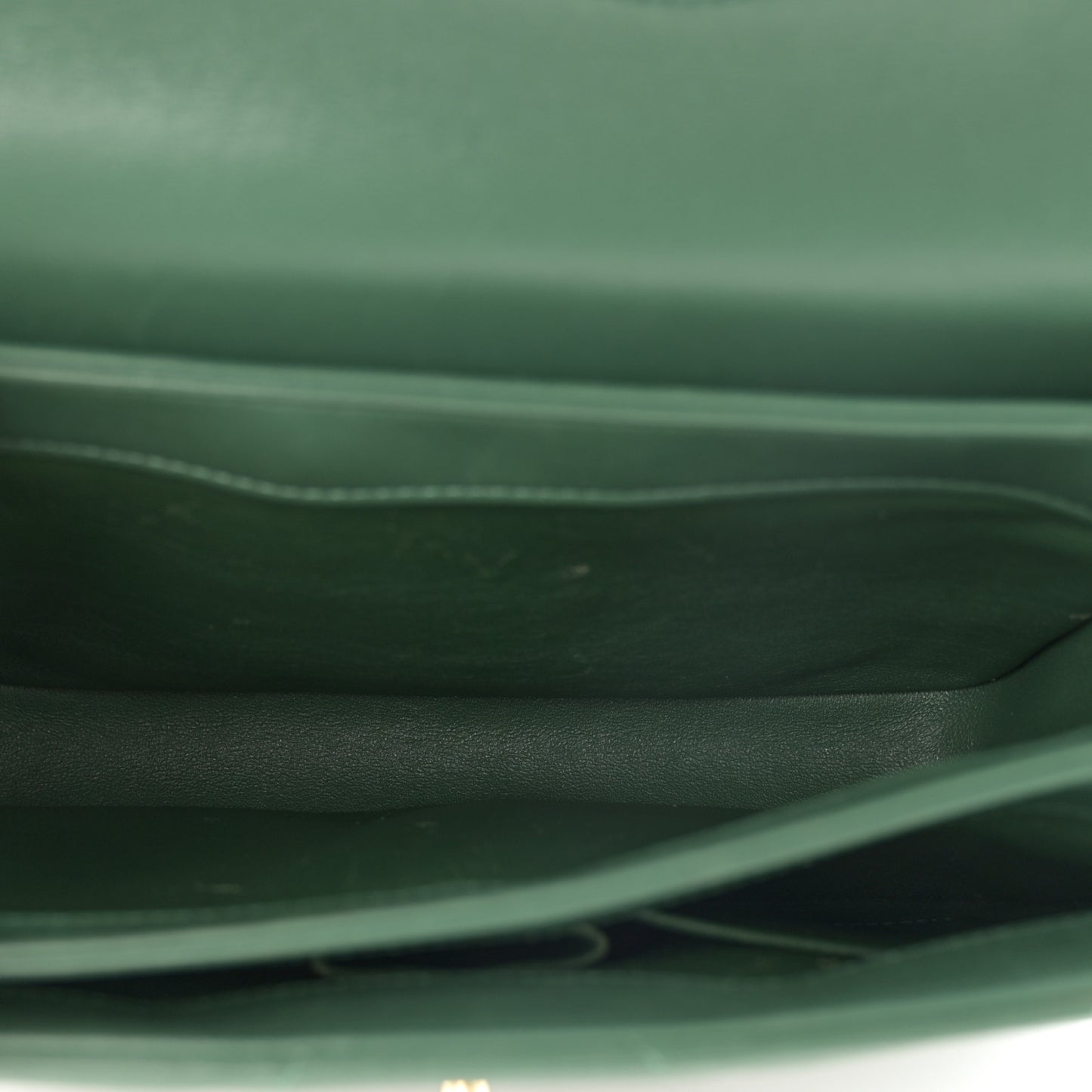 Lambskin Quilted Small Trendy CC Flap Dual Handle Bag Green