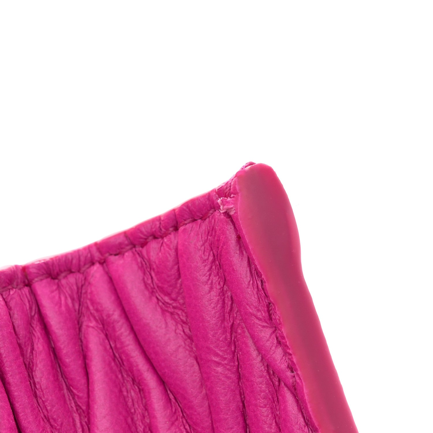 Alexander McQueen Lambskin Pleated Skull Medium Chain Crossbody Bag Fuchsia 12 of 13