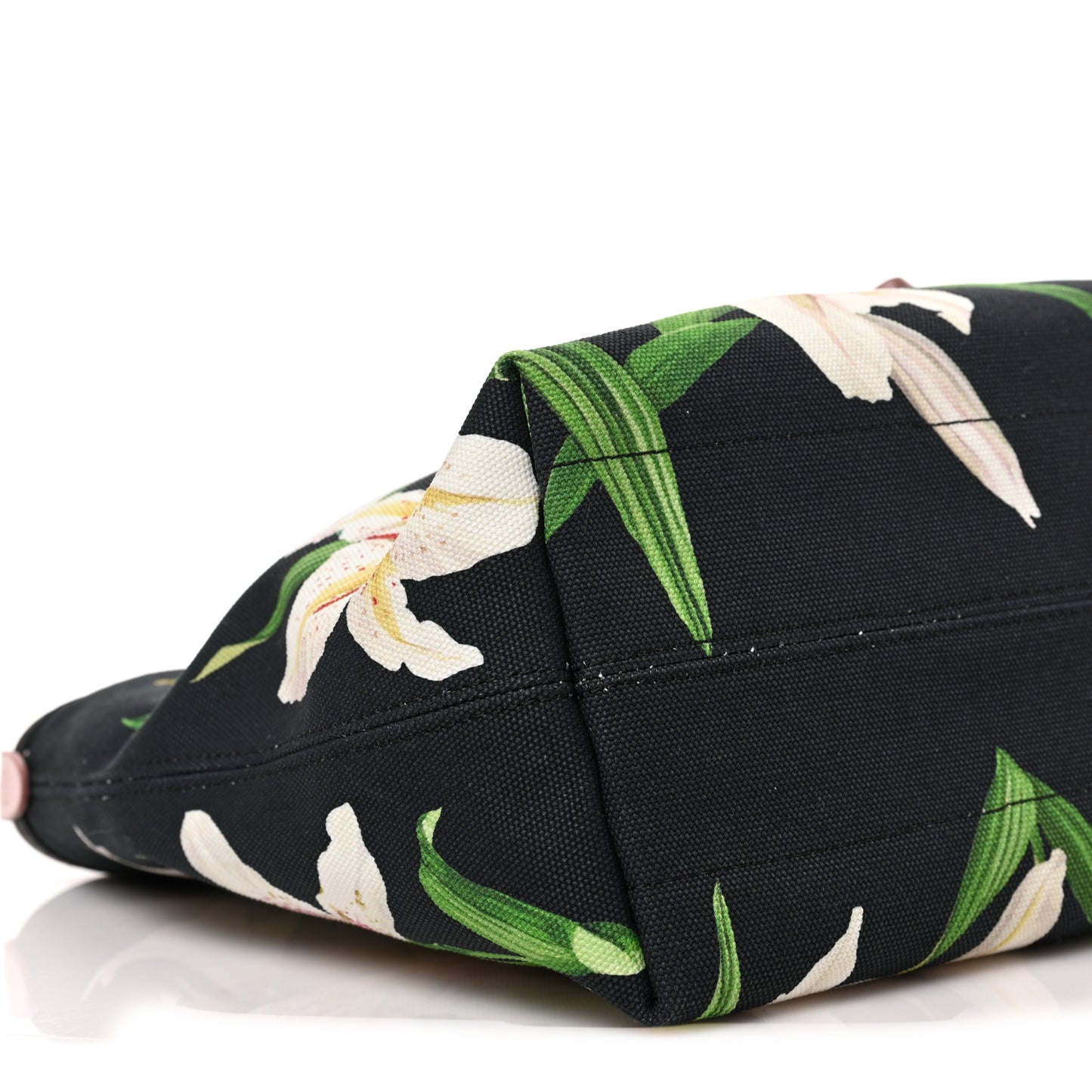 Canvas Lily Printed Iguana Capri Tote Black Multicolor