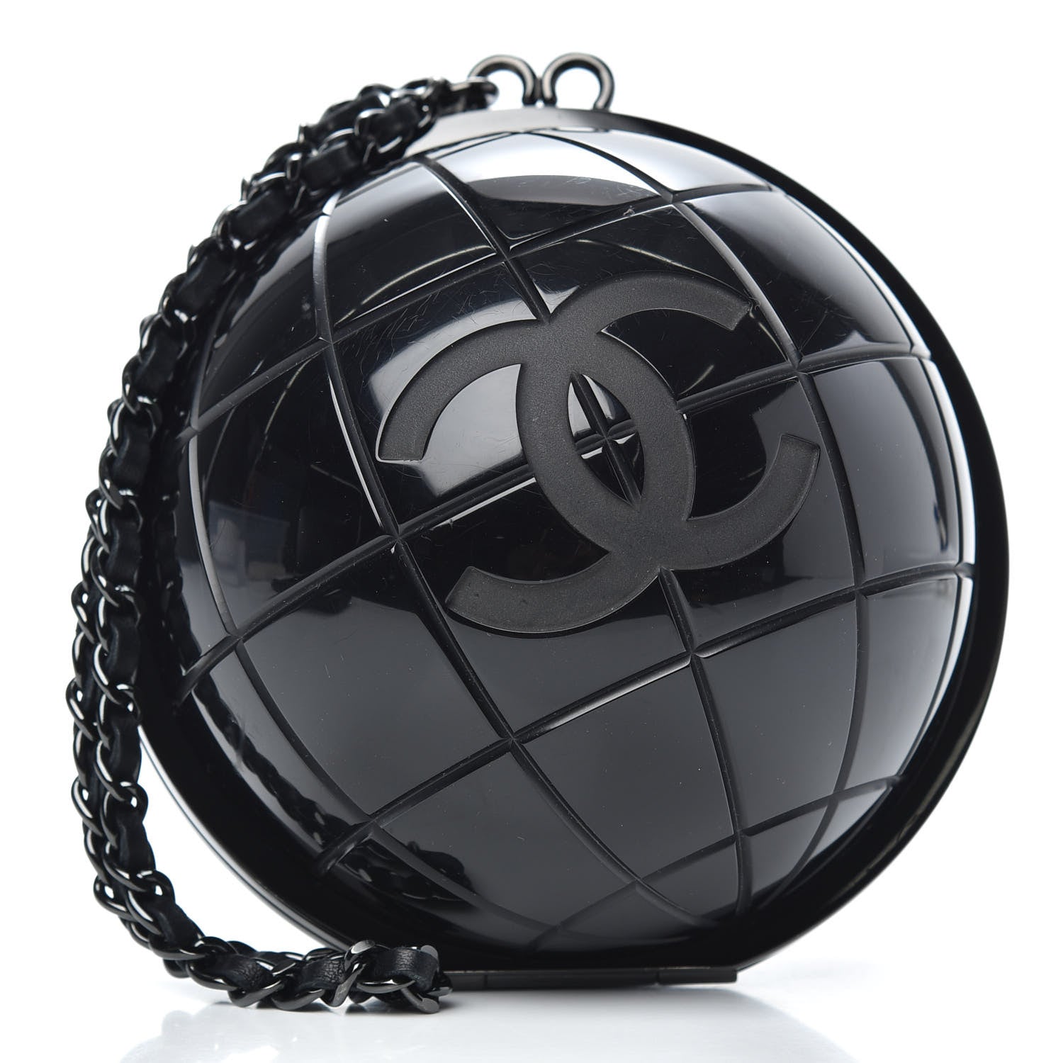 Chanel Plexiglass Around The World Clutch Black 2 of 8