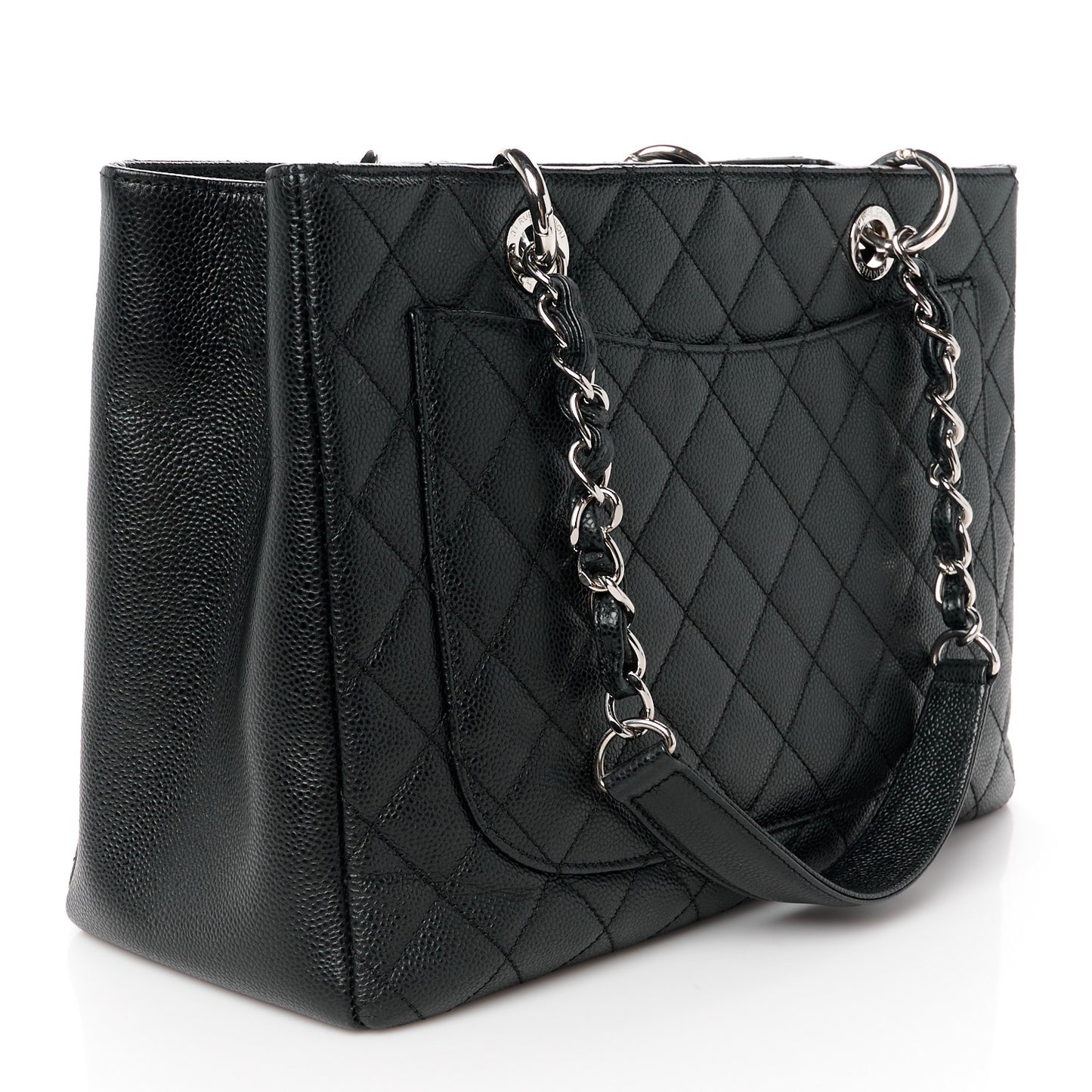 Caviar Quilted Grand Shopping Tote GST Black
