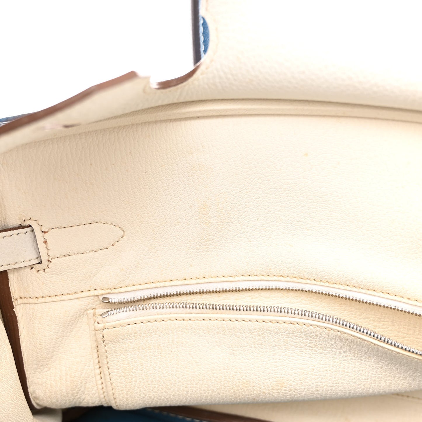 Taurillon Clemence Eclat Birkin 30 Mykonos White