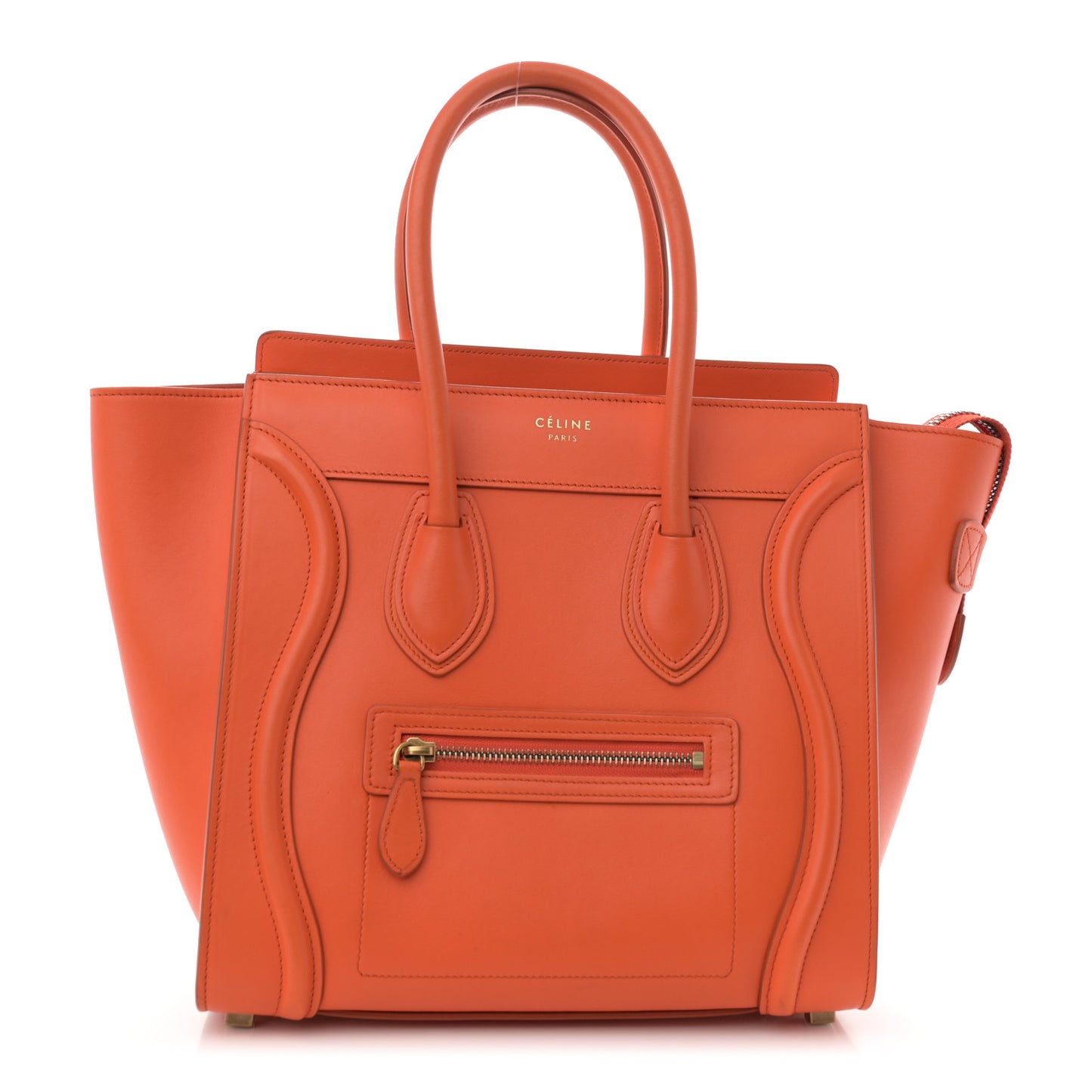 Smooth Calfskin Mini Luggage Orange