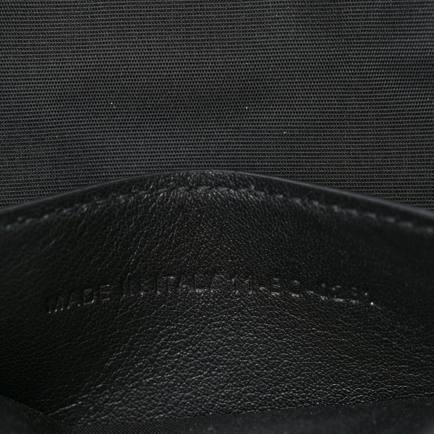 Calfskin Perforated Oblique Galaxy Flat Case Black