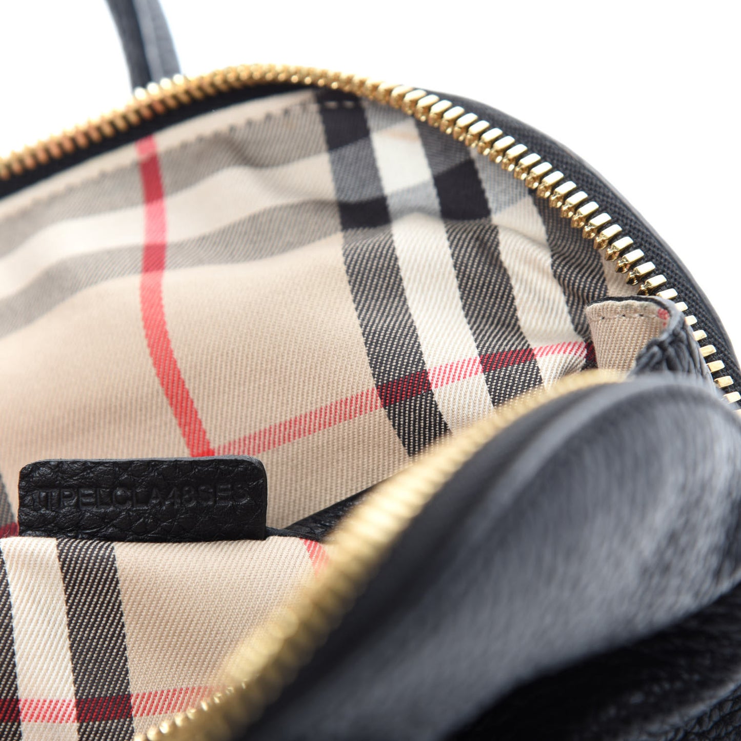 London Grainy Calfskin Small Greenwood Bowling Bag Black