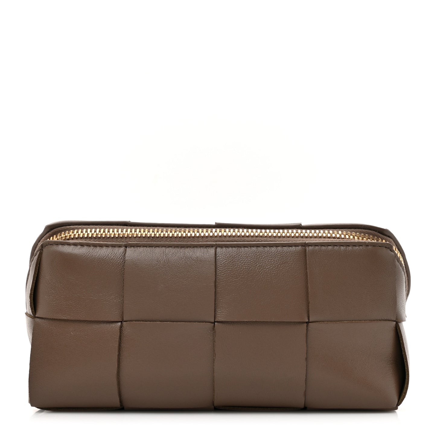 Nappa Maxi Intrecciato Beauty Case Taupe Grey