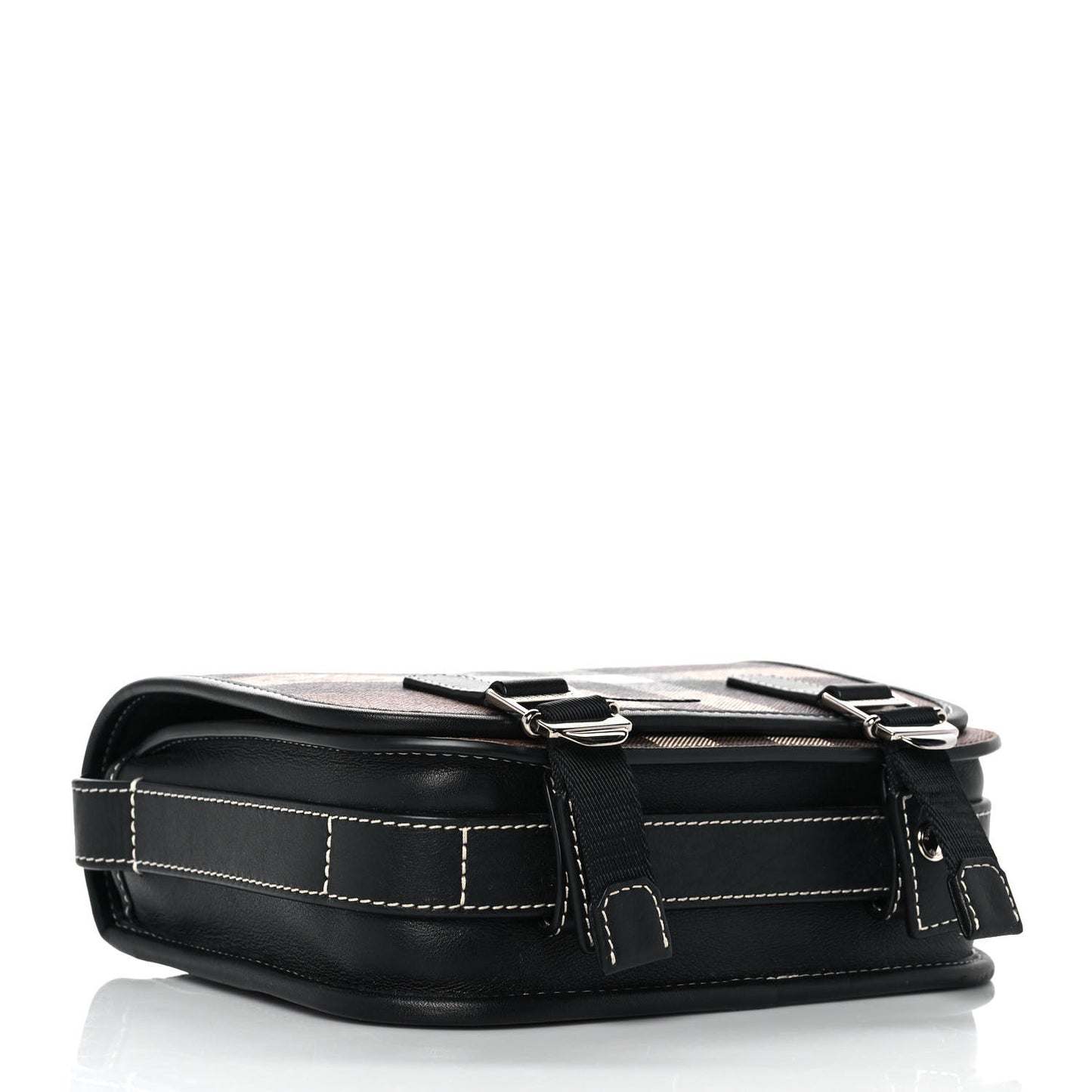 E-Canvas Giant Check Rider Crossbody Dark Cranberry
