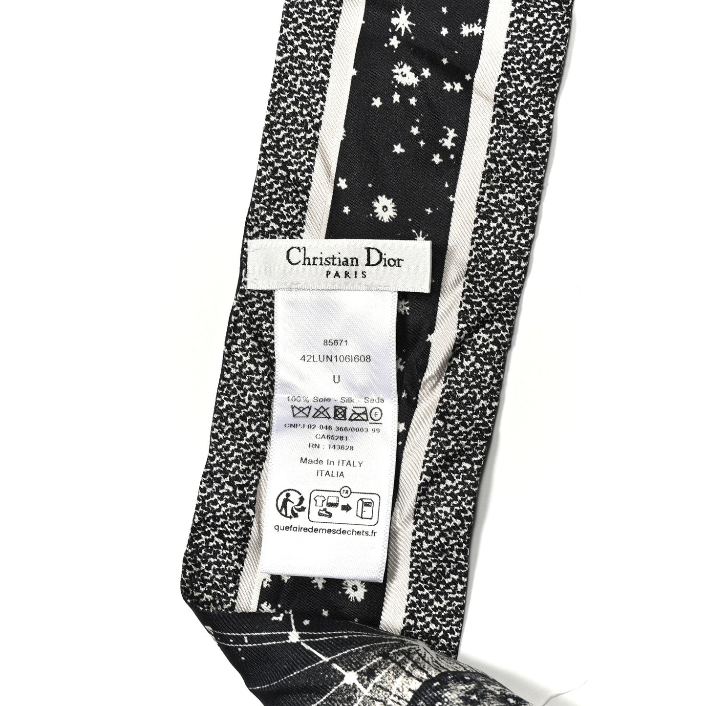 Silk Zodiac Aries Mitzah Scarf Black