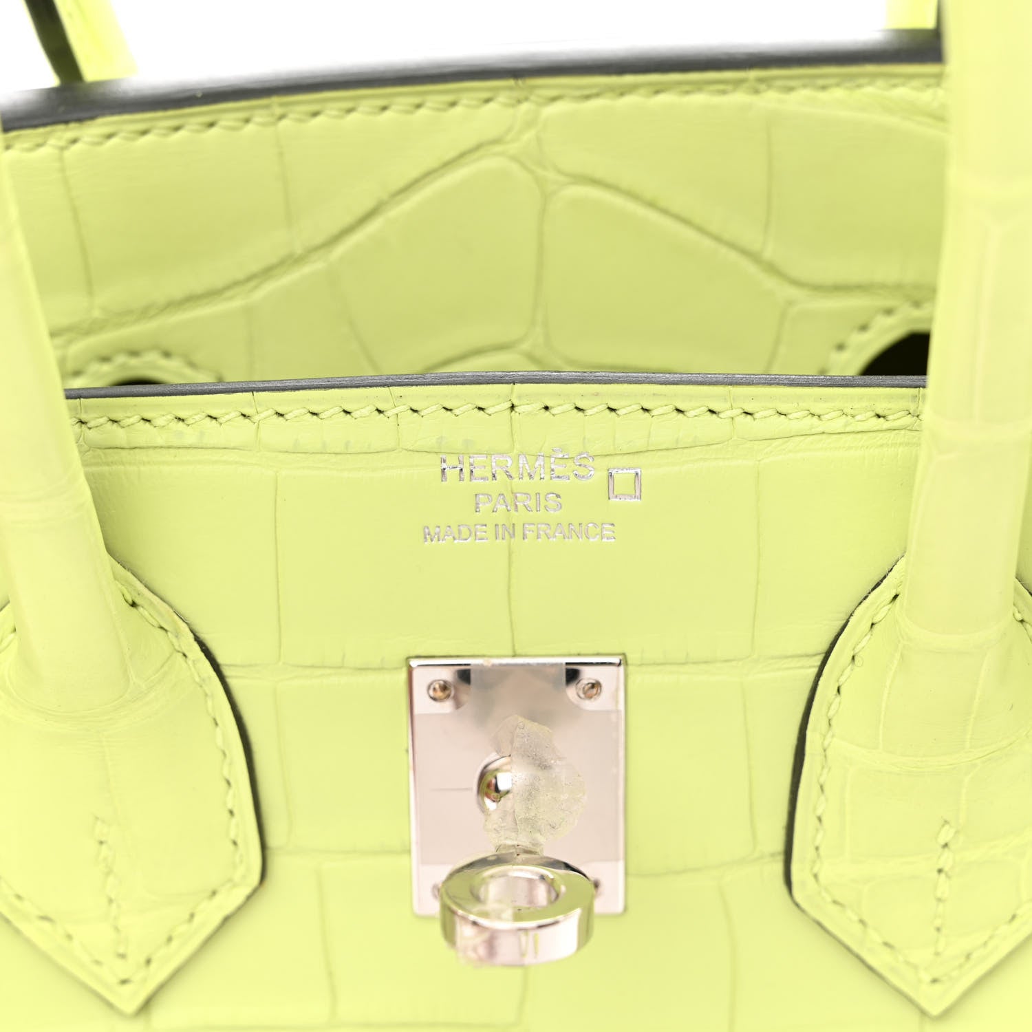 Hermes Matte Alligator Birkin 25 Jaune Bourgeon 7 of 11