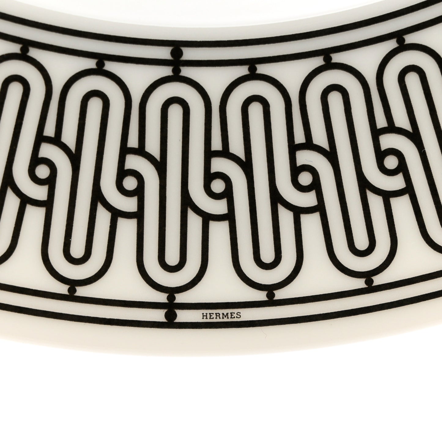 Porcelain H Deco Dessert Plates Set of 2 Black White