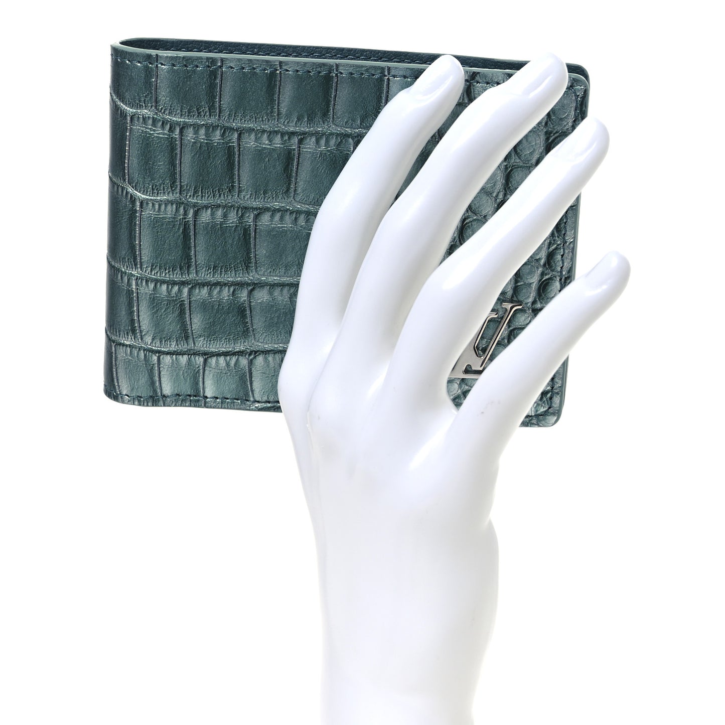 Crocodile Multiple Wallet Blue Pool