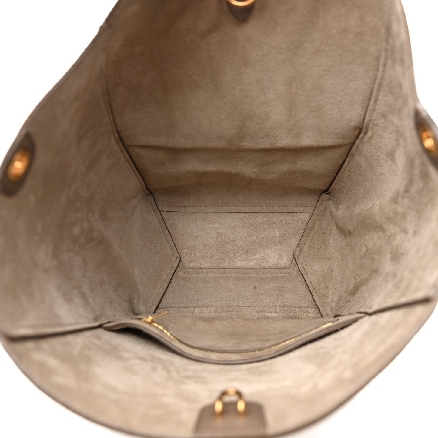 Soft Grained Calfskin Sangle Bucket Bag Taupe