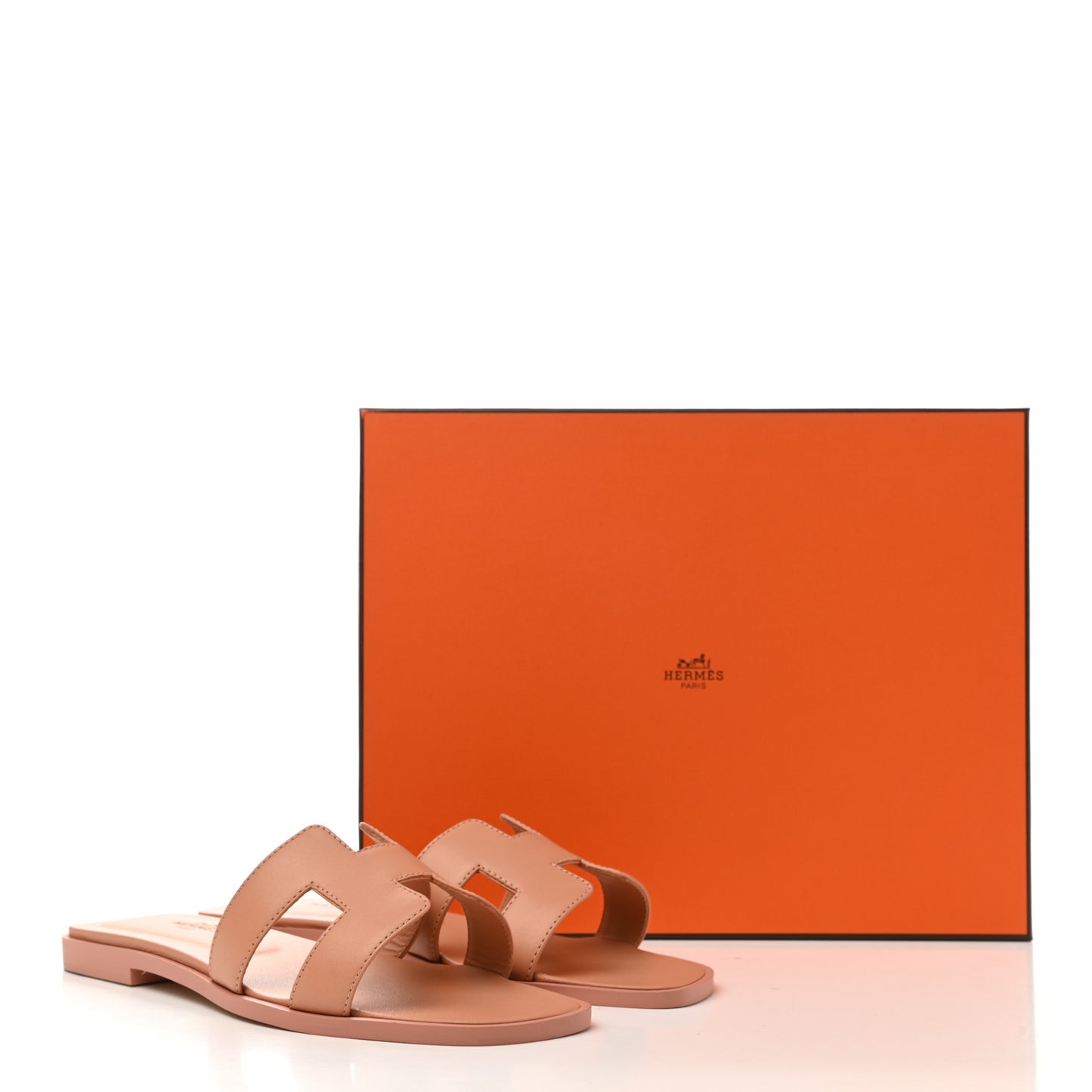 Calfskin Oran Sandals 36 Granit Rose