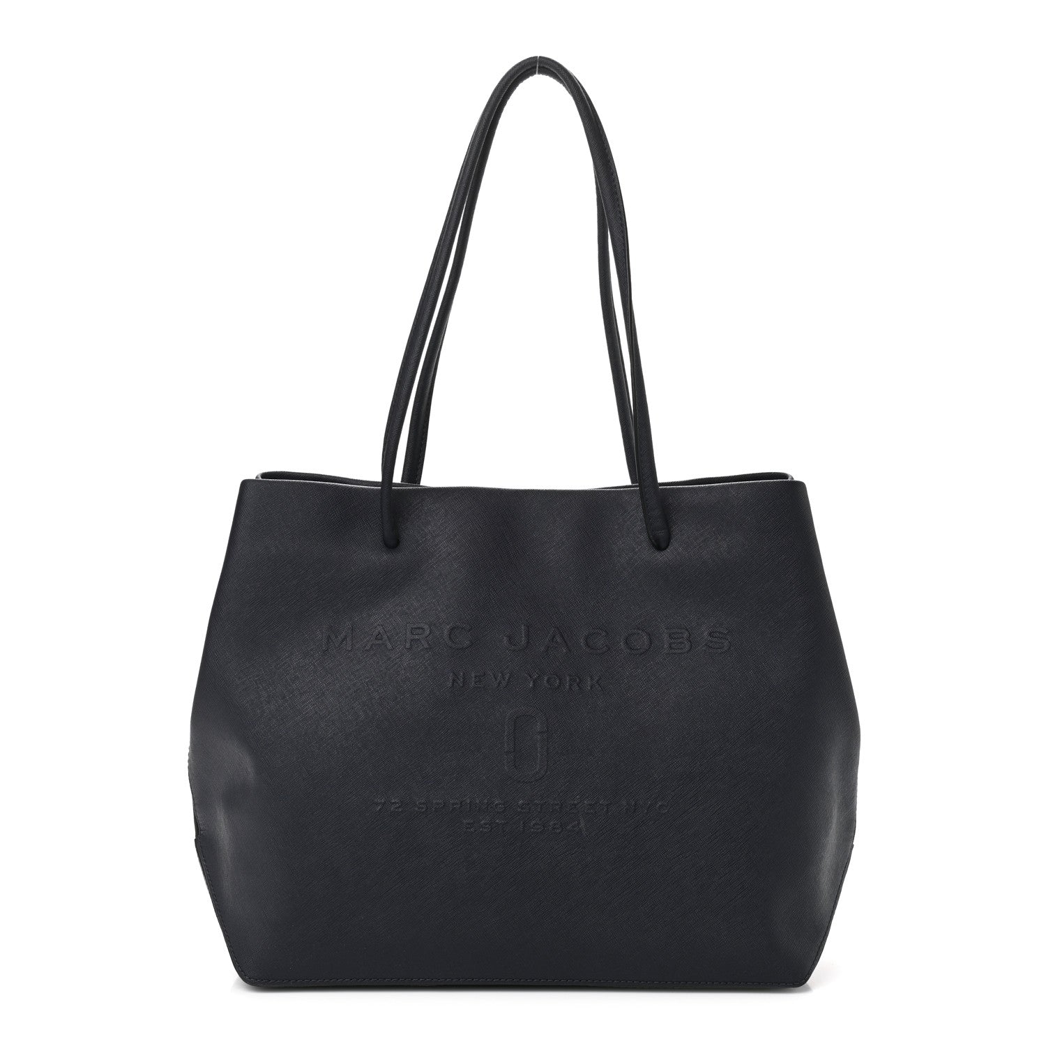 Marc Jacobs Calfskin Embossed Logo East West Shopper Tote Marc Jacobs Calfskin Embossed Logo East West Shopper Tote