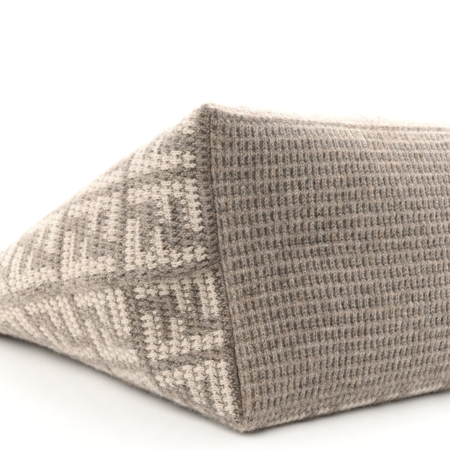Cashmere Knit FF Large Shopper Tote Tortora