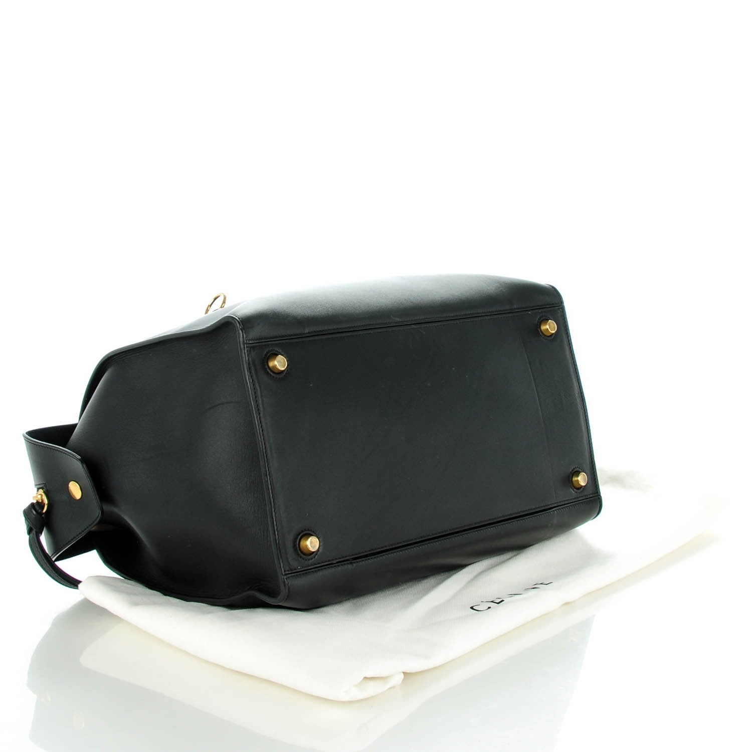 Celine Smooth Calfskin Medium Ring Bag Black 4 of 6