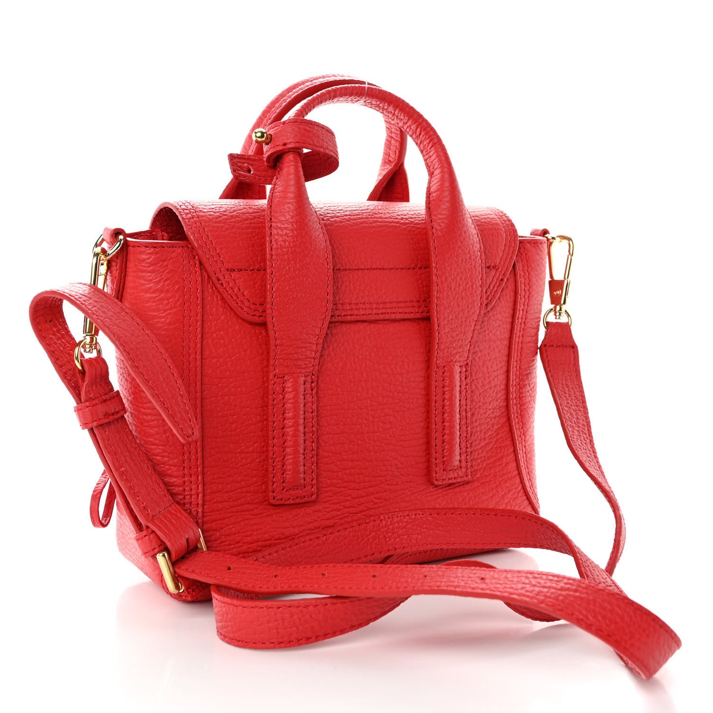 Textured Calfskin Mini Pashli Satchel Red