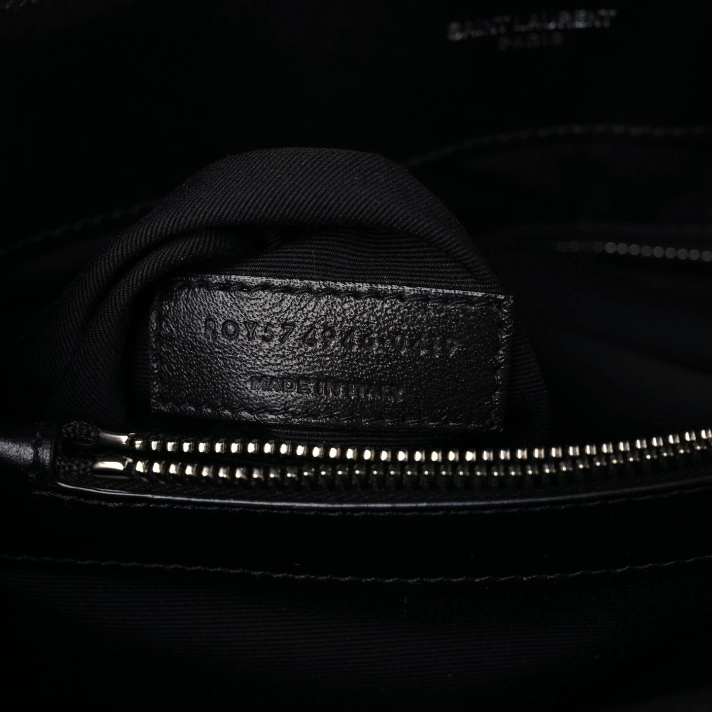 Calfskin Y Quilted Monogram Medium Loulou Chain Satchel Black
