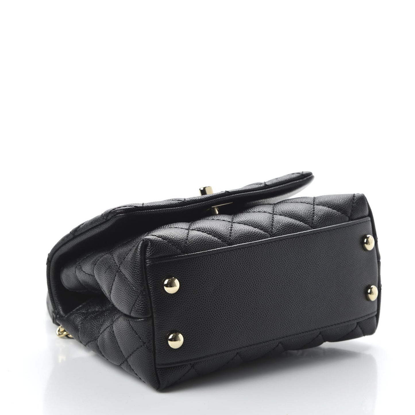 Caviar Quilted Extra Mini Coco Handle Flap Black