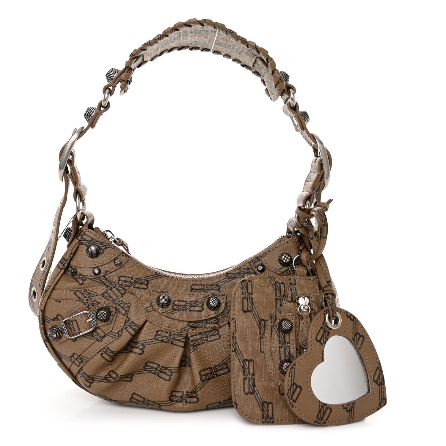 Balenciaga Coated Canvas BB Monogram Le Cagole Shoulder Bag XS