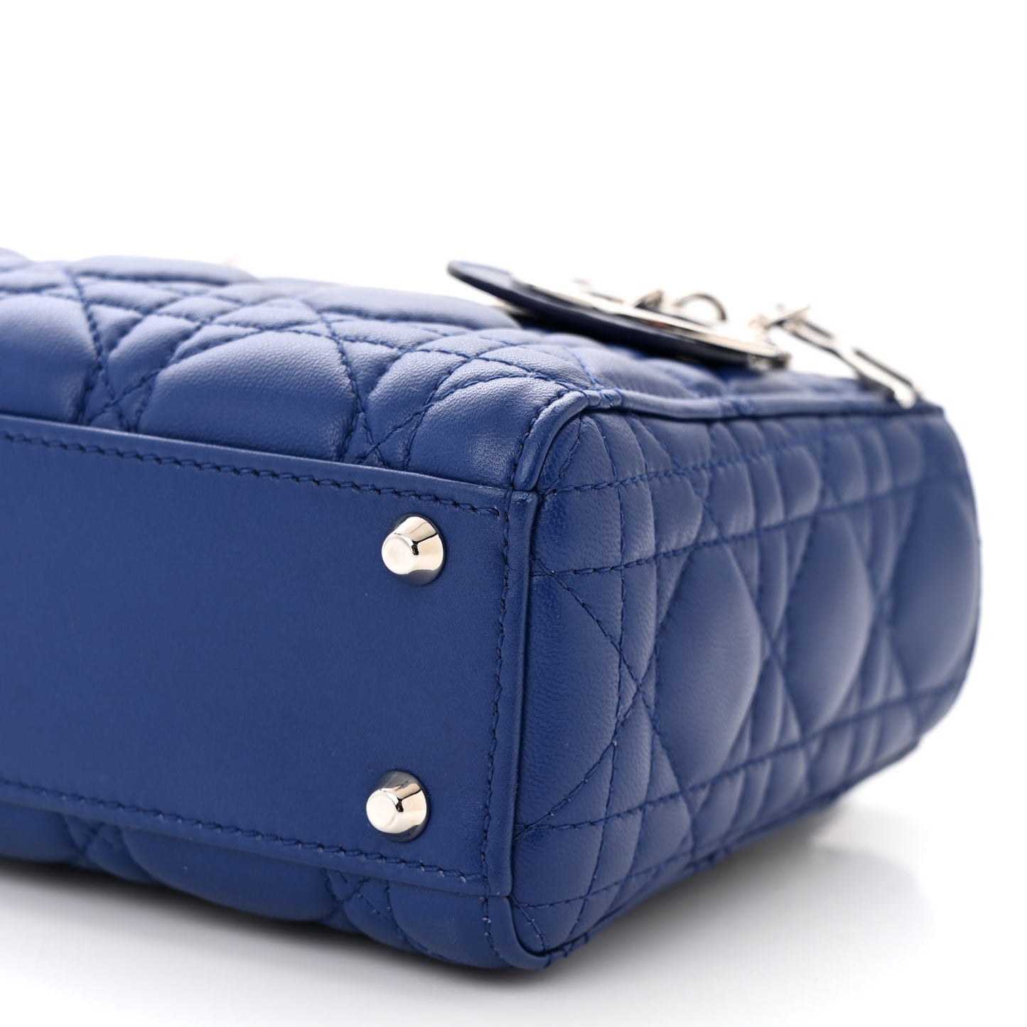 Lambskin Cannage Mini Lady Dior Blue