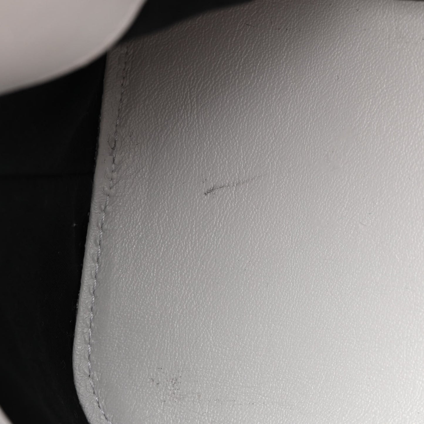 Smooth Calfskin 3D Logo S Ville Top Handle Bag White Screen Blue Black