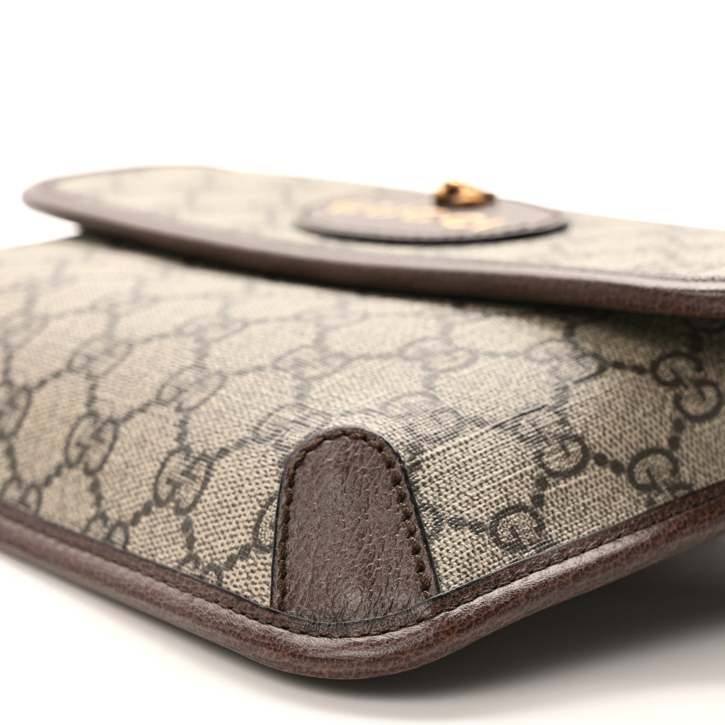 GG Supreme Monogram Neo Vintage Web Belt Bag Brown