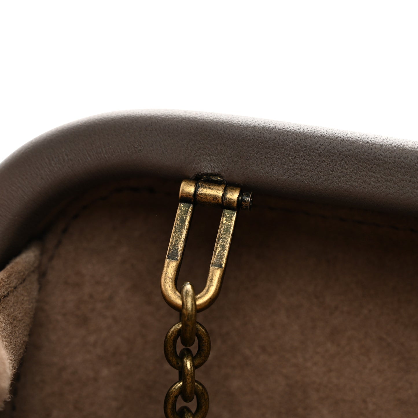 Nappa Intrecciato Chain Knot Clutch New Steel