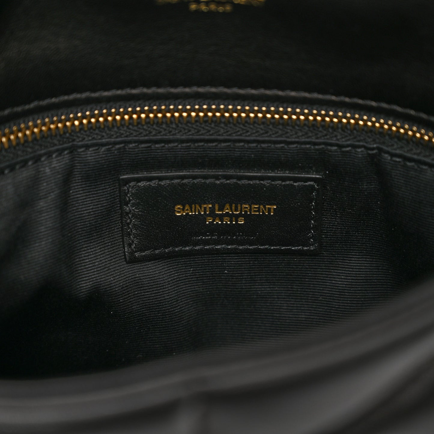 Lambskin Quilted Toy Loulou Puffer Monogram Chain Satchel Black