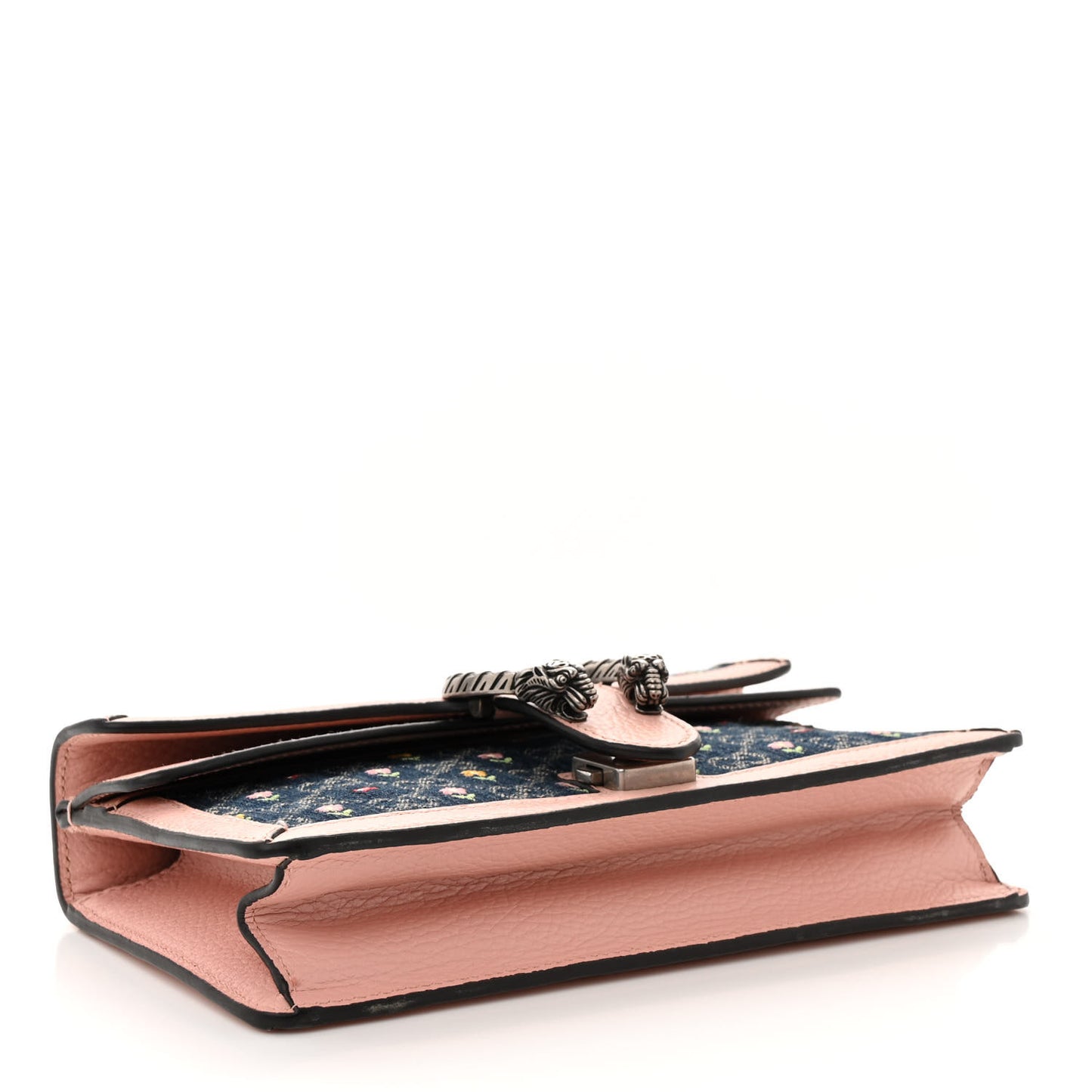 New Denim Dollar Calfskin Floral GG Monogram Small Dionysus Shoulder Bag Blue Tea Multicolor Powder Pink