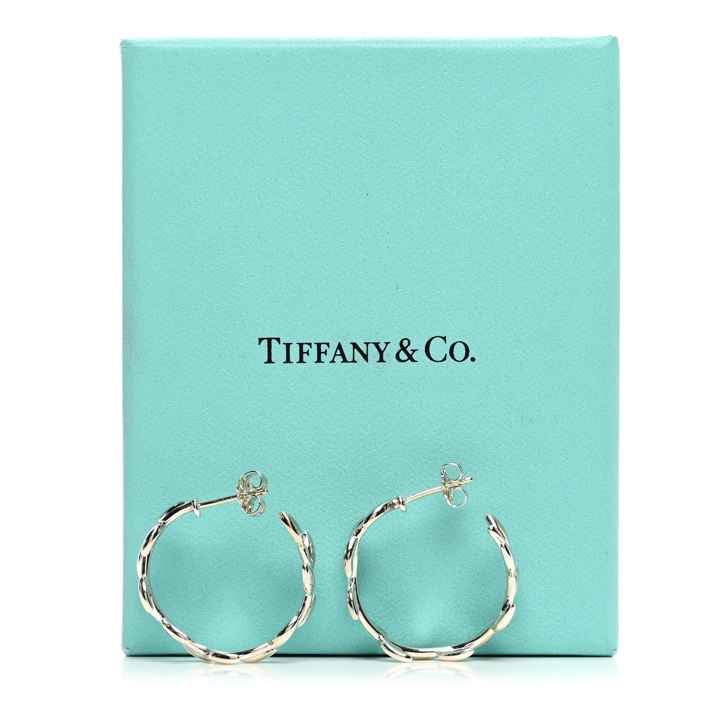 Sterling Silver Paloma Picasso Olive Leaf Hoop Earrings