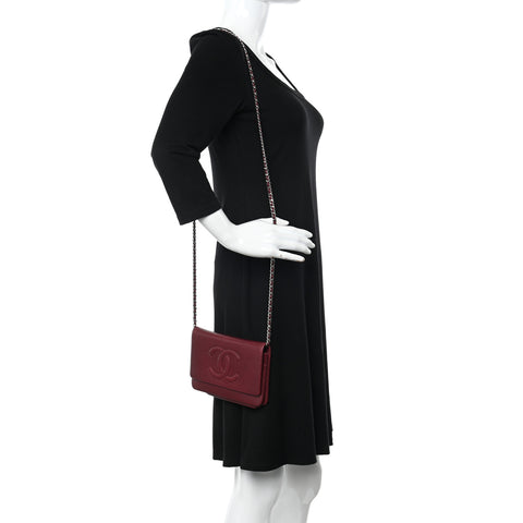 Caviar Timeless CC Wallet on Chain WOC Dark Red
