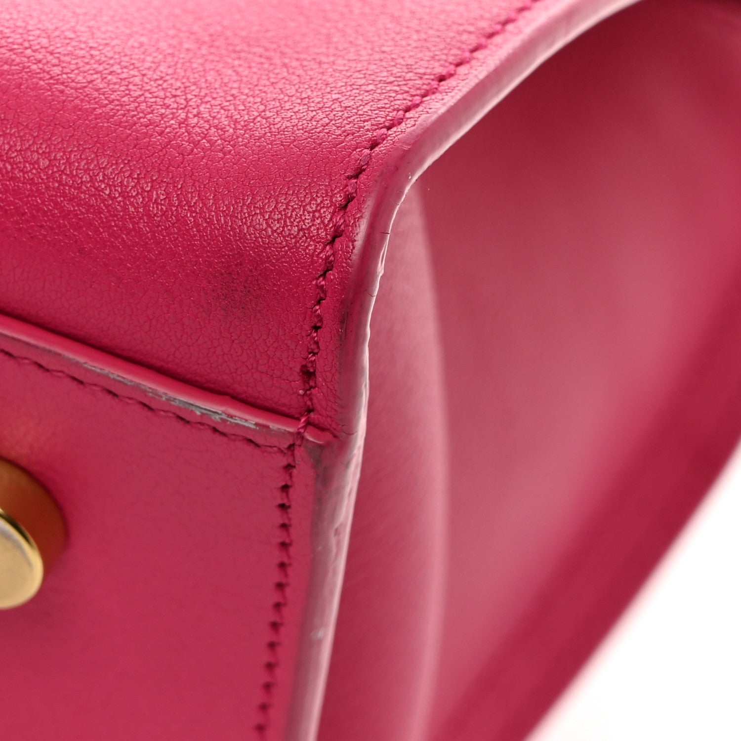 Saint Laurent Calfskin Baby Monogram Cabas Fuchsia 14 of 14