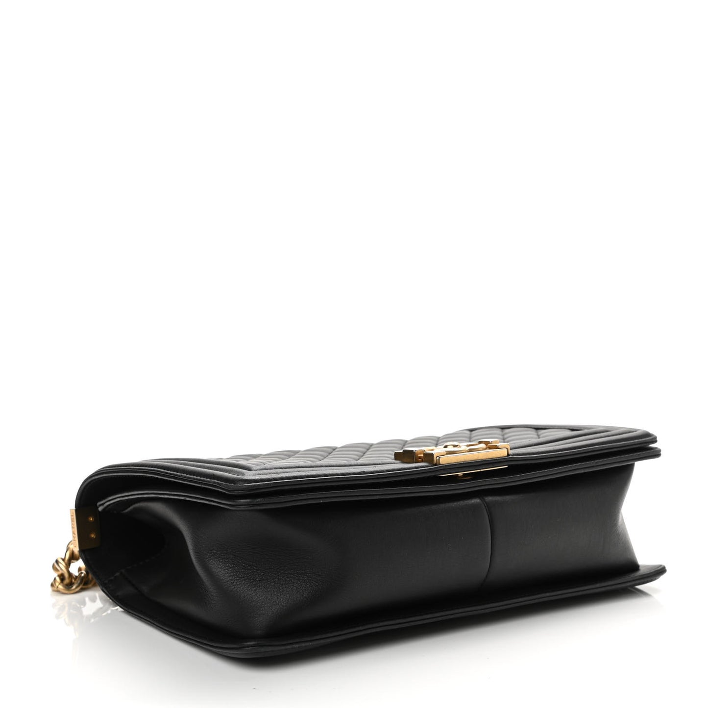 Calfskin Quilted New Medium Boy Flap Black