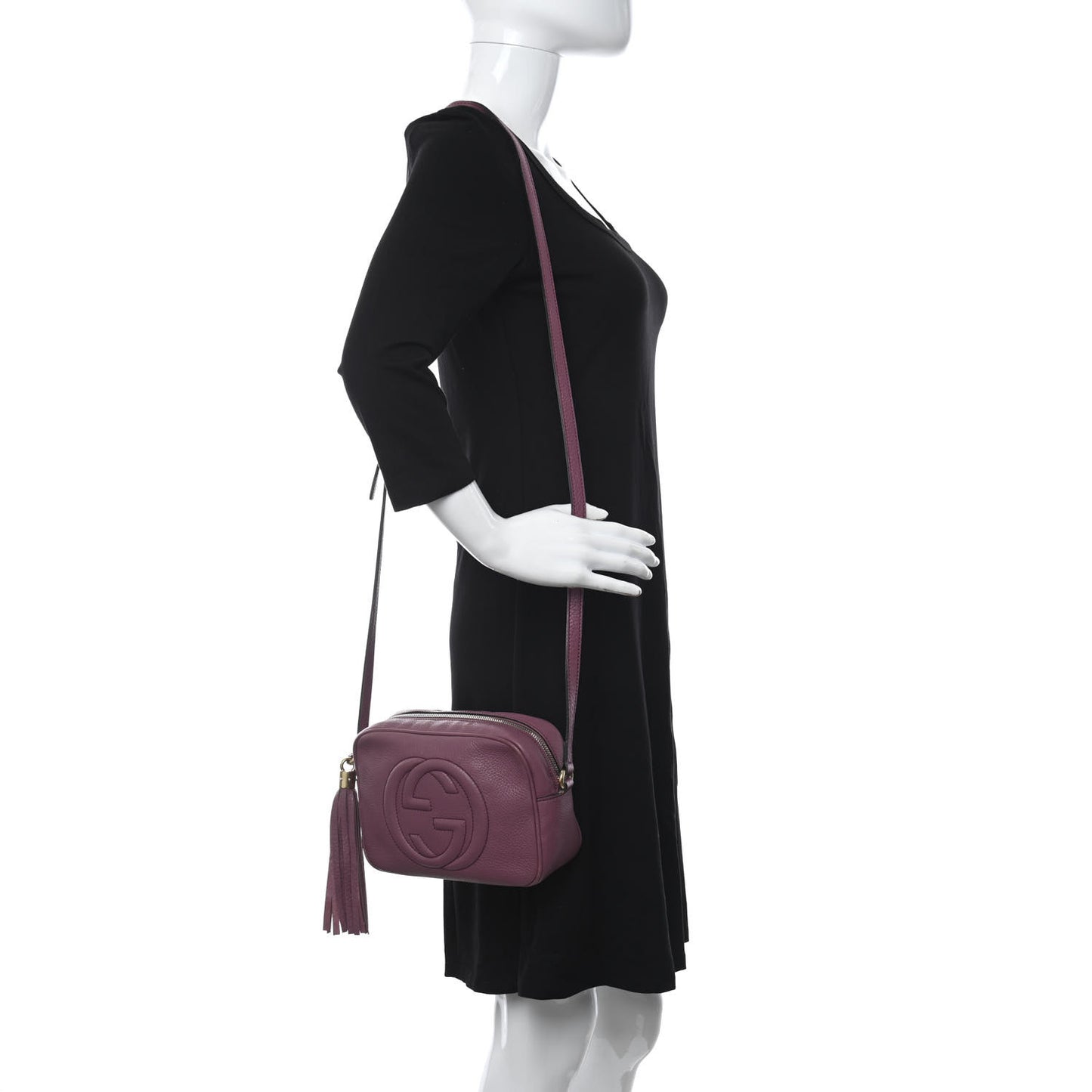 Pebbled Calfskin Small Soho Disco Bag Peonia Flower