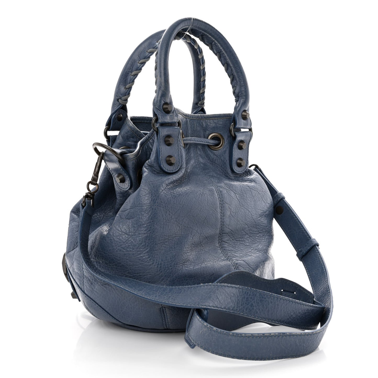 Agneau Classic Hardware Mini Pompon Bleu Persan