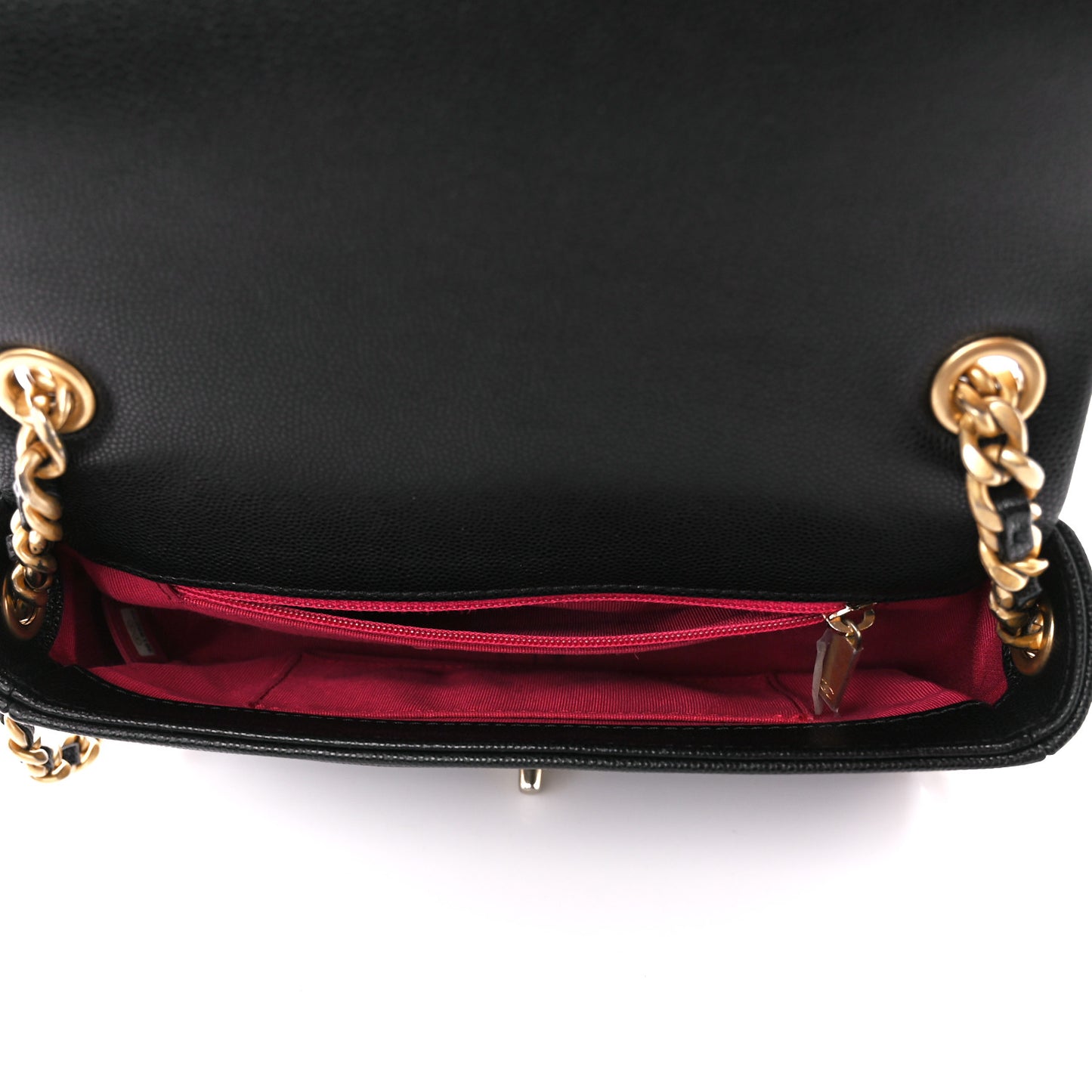 Caviar Quilted Small Fashion Therapy Flap Bag Black