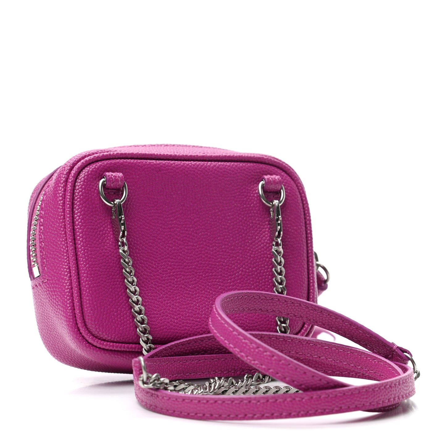 Grain De Poudre Matelasse Monogram Baby Lou Camera Bag Electric Fuxia