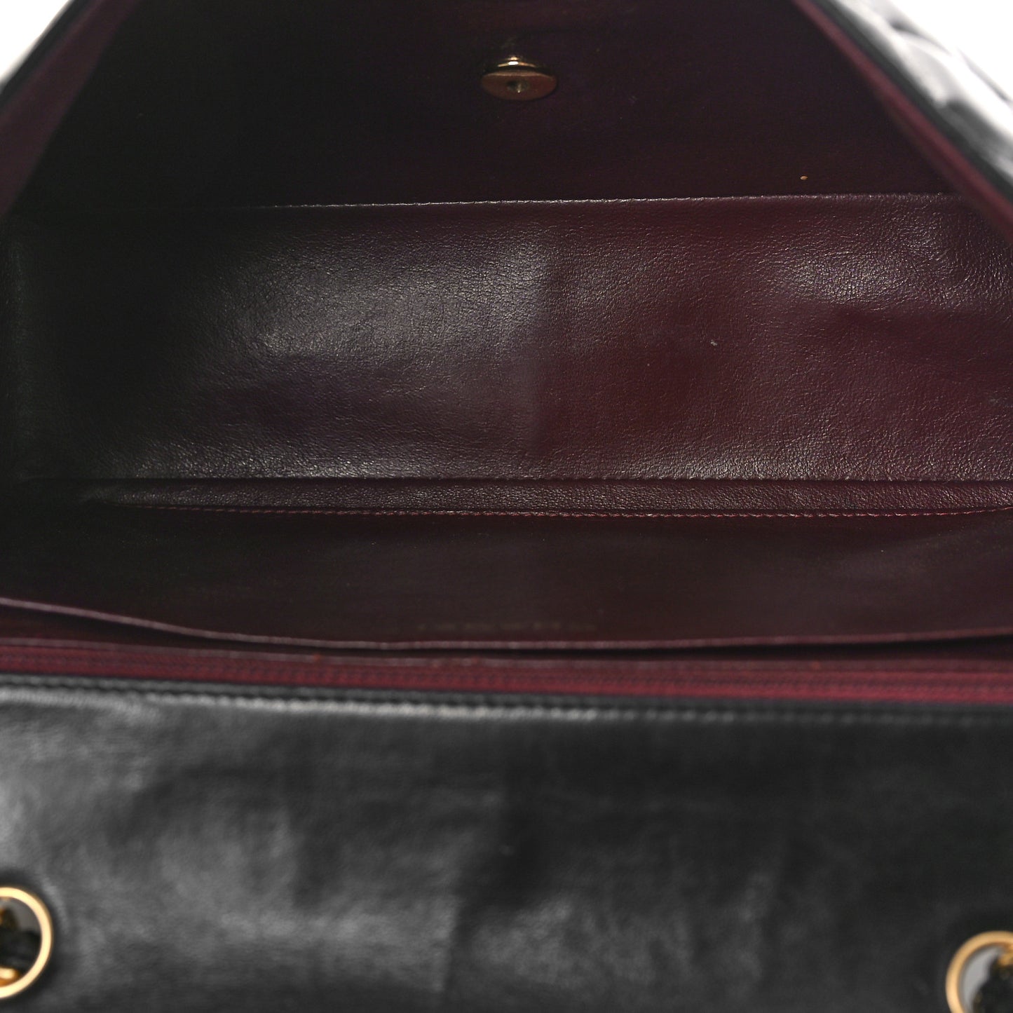 Lambskin Quilted Jumbo Single Flap Black
