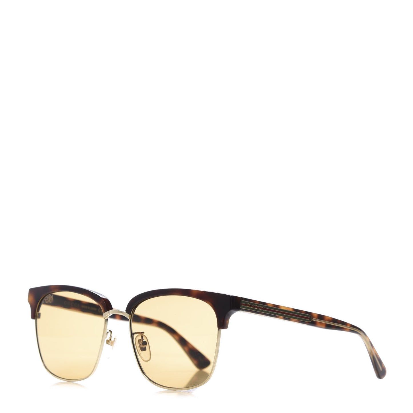 Acetate Square Frame Web Sunglasses GG0382S Tortoise