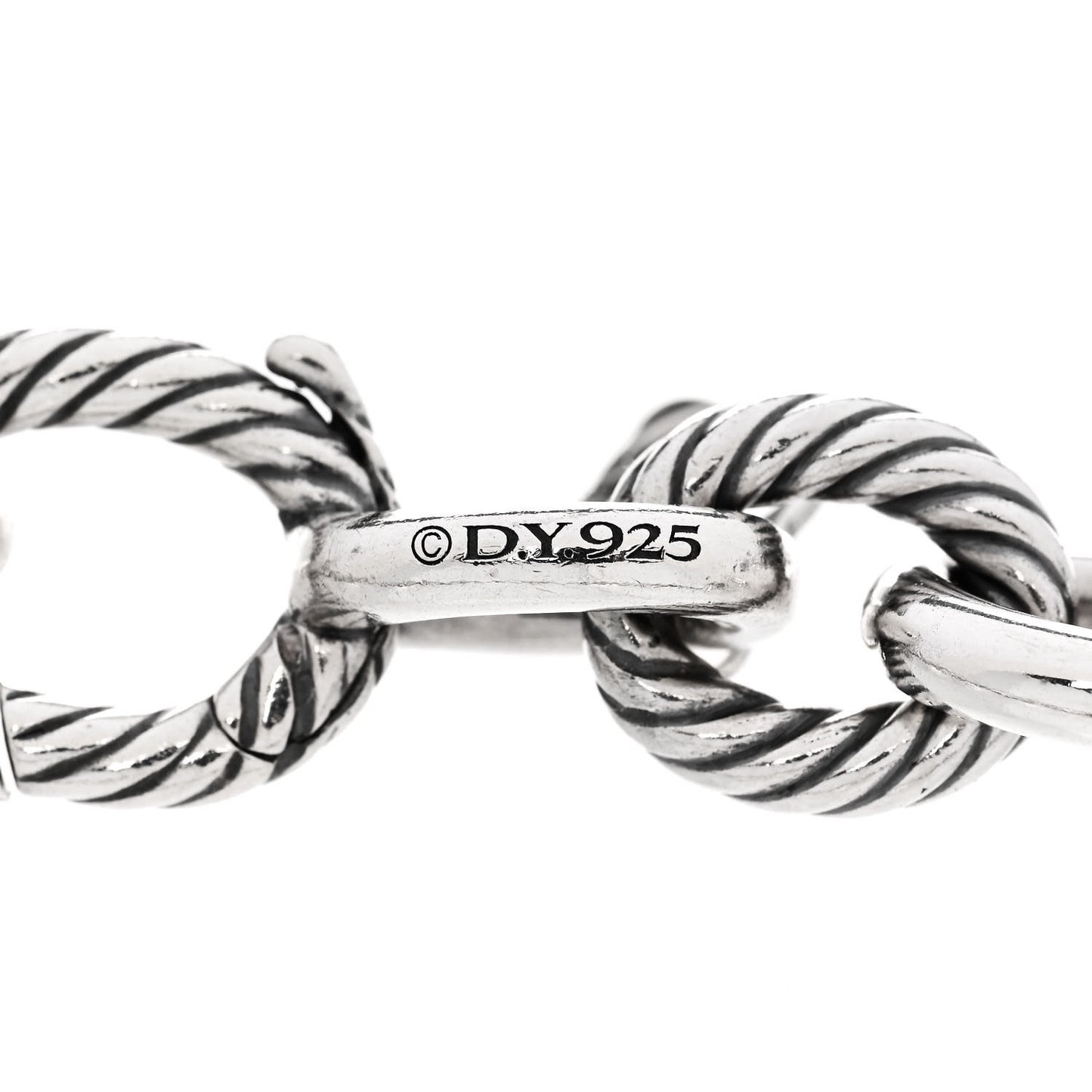 Sterling Silver Diamond 15mm Large Oval Link Bracelet
